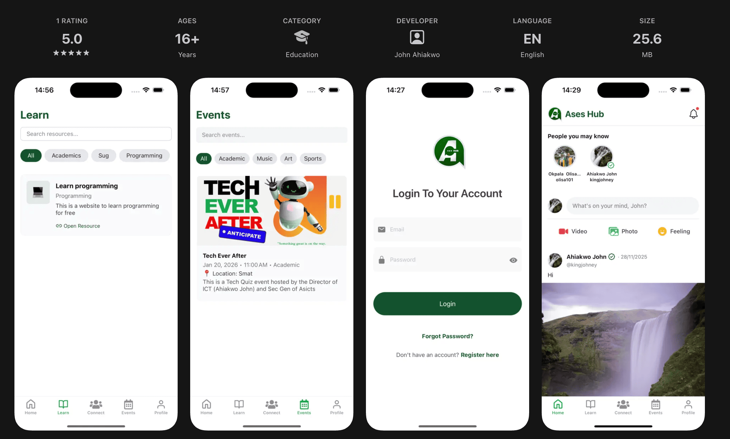 Ases Hub app launch 🎉🎉